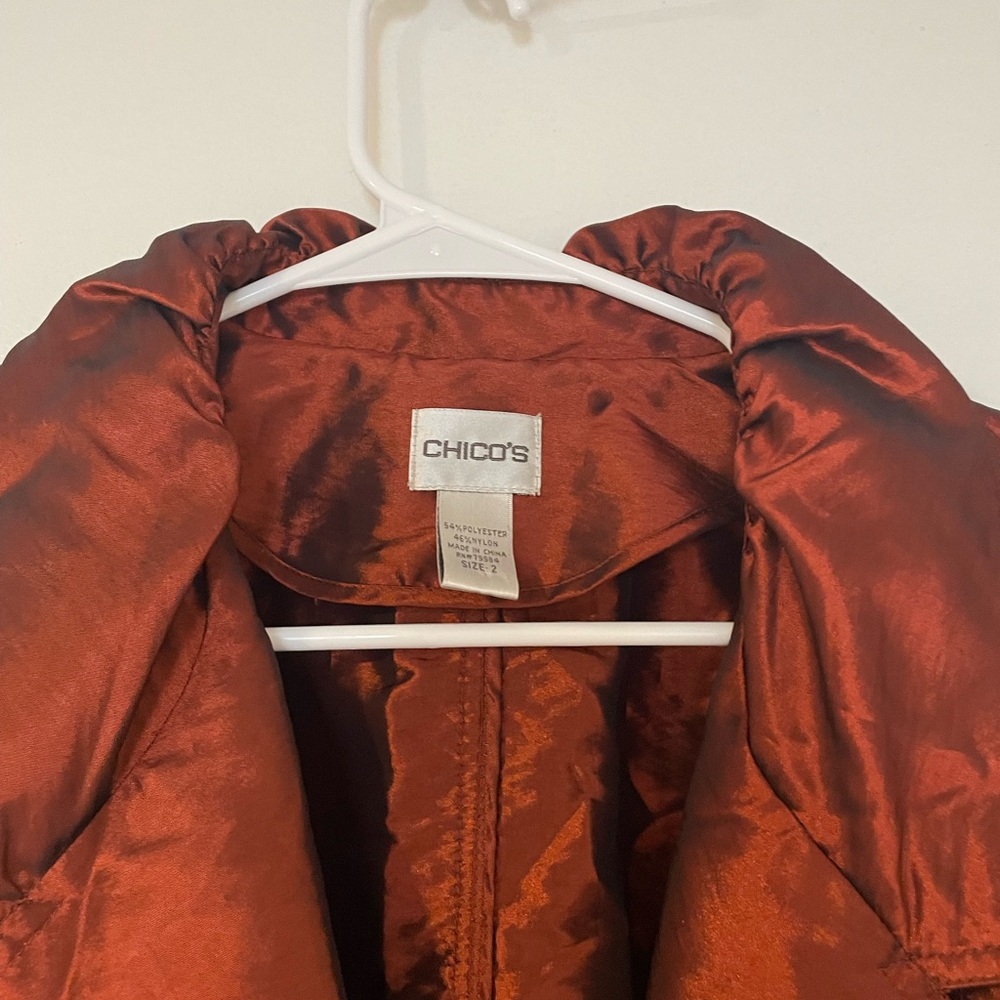 Chico's Rust Puffy Jacket - Picture 3 of 3